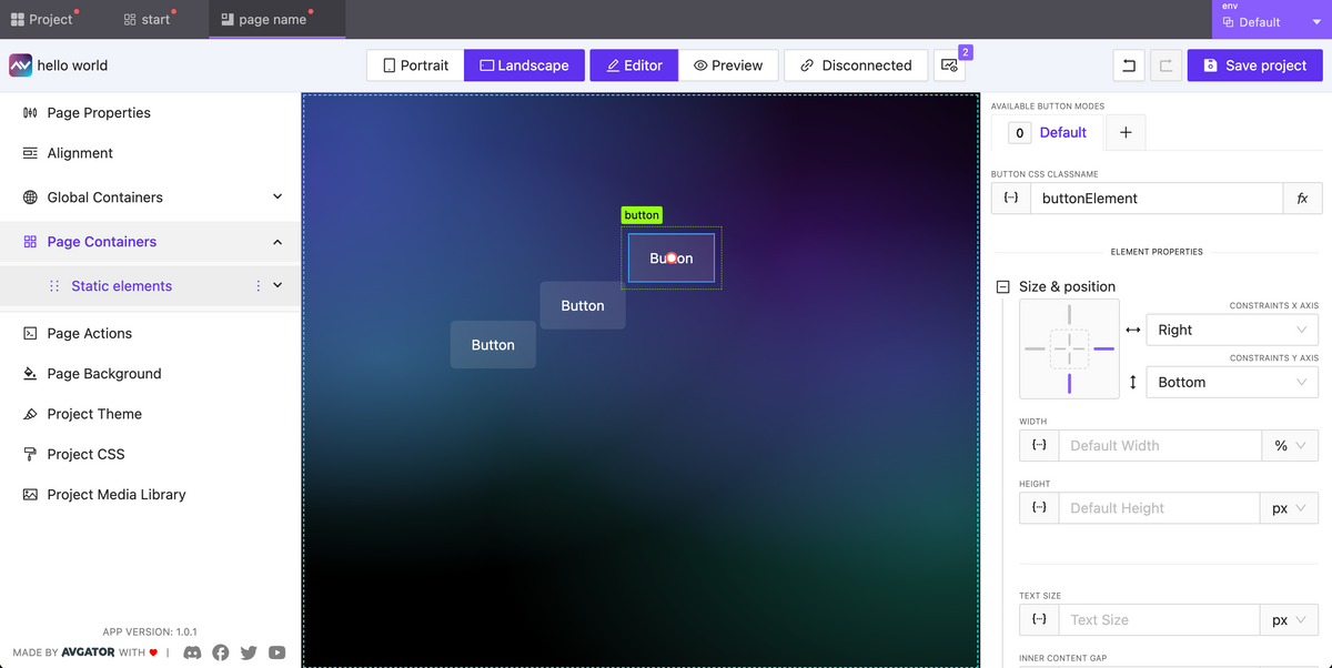 Static page sample
